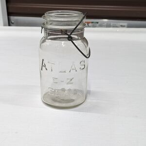 Vintage Atlas E-Z Seal Clear Quart‎ Canning Jar